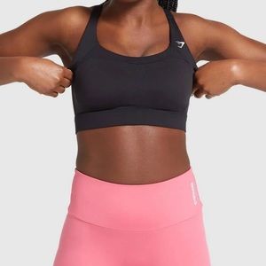 Gymshark racer back sports bra in black